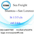 Consolidation LCL de Shantou Port à San Lorenzo